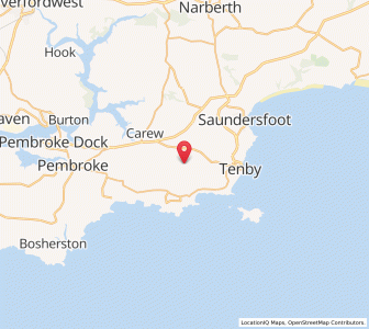 Map of Saint Florence, WalesWales