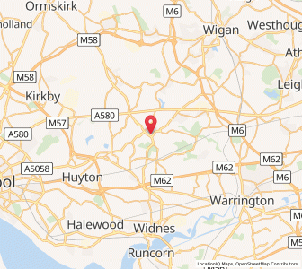 Map of Saint Helens, EnglandEngland