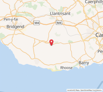 Map of Saint Hilary, WalesWales