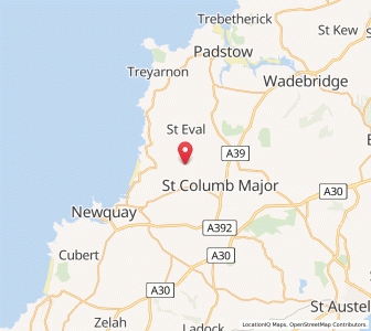 Map of Saint Mawgan, EnglandEngland