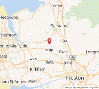 Map of Saint Michaels on Wyre, EnglandEngland