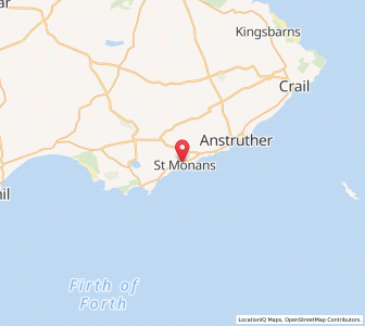Map of Saint Monance, ScotlandScotland