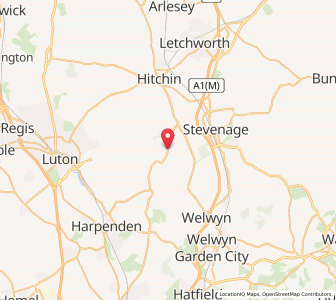 Map of Saint Pauls Walden, EnglandEngland