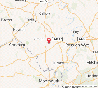 Map of Saint Weonards, EnglandEngland