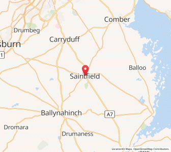 Map of Saintfield, Northern IrelandNorthern Ireland