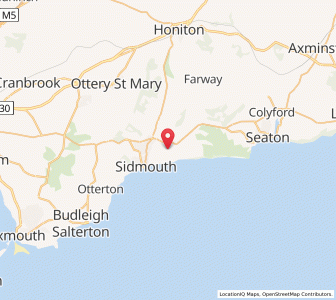 Map of Salcombe Regis, EnglandEngland