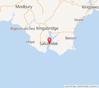 Map of Salcombe, EnglandEngland