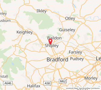 Map of Saltaire, EnglandEngland