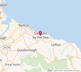 Map of Saltburn-by-the-Sea, EnglandEngland