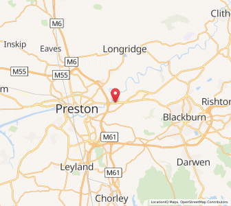 Map of Samlesbury, EnglandEngland