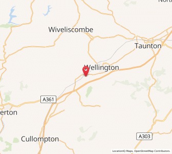 Map of Sampford Arundel, EnglandEngland