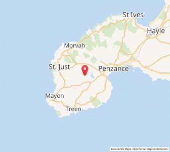 Map of Sancreed, EnglandEngland