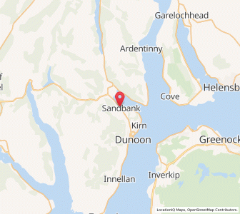 Map of Sandbank, ScotlandScotland