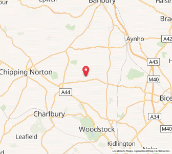 Map of Sandford Saint Martin, EnglandEngland