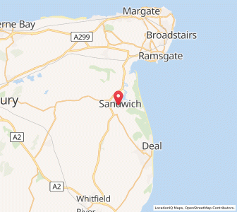 Map of Sandwich, EnglandEngland