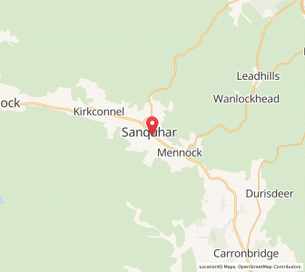 Map of Sanquhar, ScotlandScotland