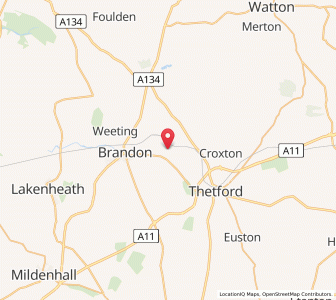 Map of Santon, EnglandEngland