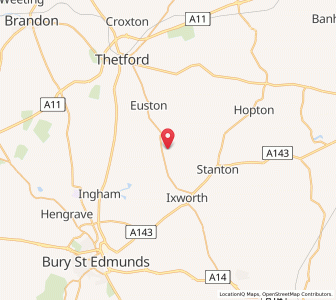 Map of Sapiston, EnglandEngland