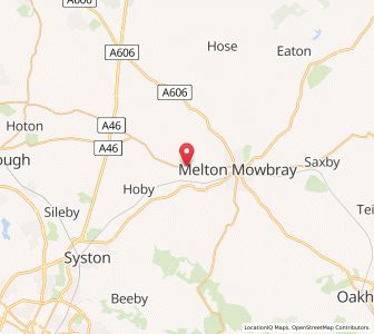 Map of Saxelby, EnglandEngland