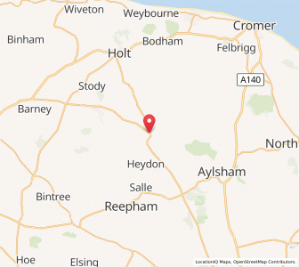 Map of Saxthorpe, EnglandEngland