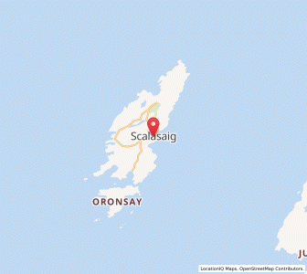 Map of Scalasaig, ScotlandScotland