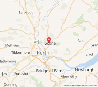 Map of Scone, ScotlandScotland