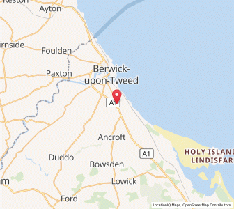 Map of Scremerston, EnglandEngland