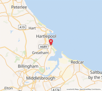 Map of Seaton Carew, EnglandEngland