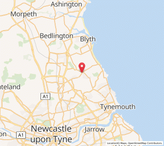 Map of Seaton Delaval, EnglandEngland