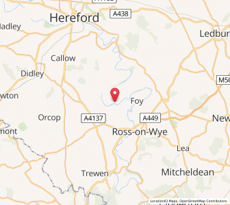 Map of Sellack, EnglandEngland