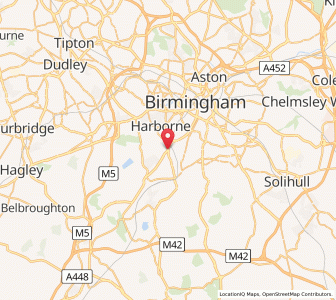 Map of Selly Oak, EnglandEngland