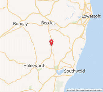 Map of Shadingfield, EnglandEngland