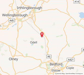 Map of Sharnbrook, EnglandEngland