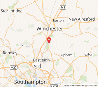 Map of Shawford, EnglandEngland