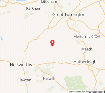 Map of Shebbear, EnglandEngland