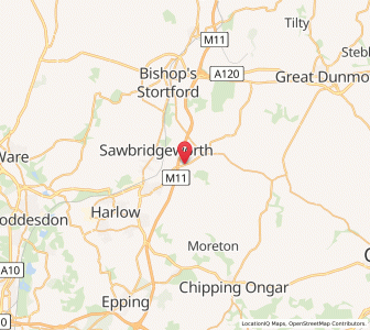 Map of Sheering, EnglandEngland