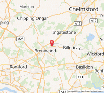 Map of Shenfield, EnglandEngland