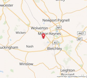 Map of Shenley Church End, EnglandEngland