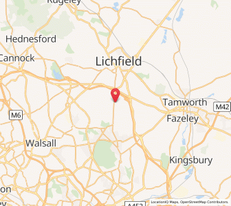 Map of Shenstone, EnglandEngland