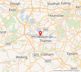 Map of Shepperton, EnglandEngland
