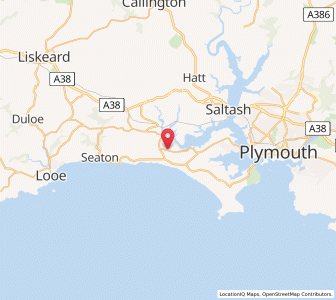 Map of Sheviock, EnglandEngland