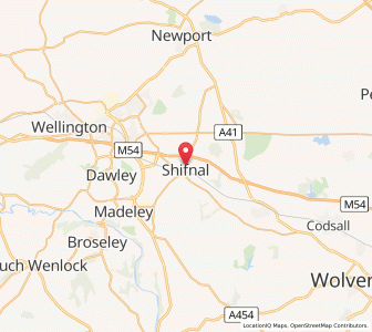 Map of Shifnal, EnglandEngland