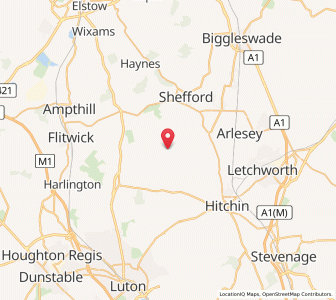 Map of Shillington, EnglandEngland