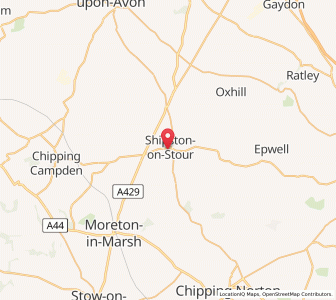 Map of Shipston on Stour, EnglandEngland