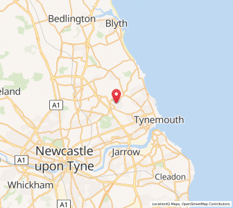 Map of Shiremoor, EnglandEngland