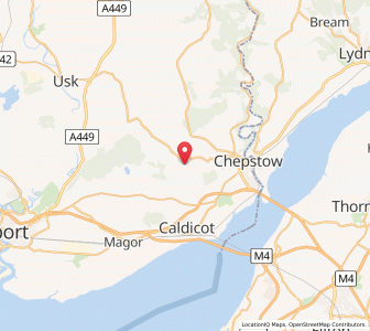 Map of Shirenewton, WalesWales