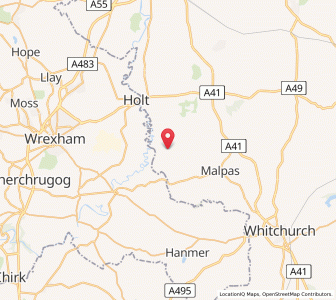 Map of Shocklach, EnglandEngland