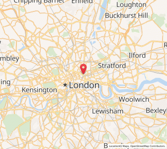 Map of Shoreditch, EnglandEngland