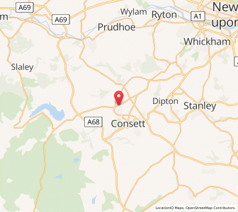 Map of Shotley Bridge, EnglandEngland