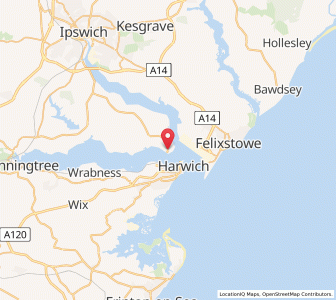 Map of Shotley Gate, EnglandEngland